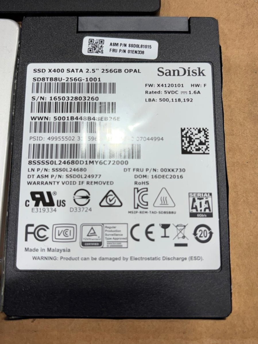 SanDisk X400 256GB SSD 2.5″ SATA III SSD 540MB/s Read 520MB/s SD8TB8U-256G-1001