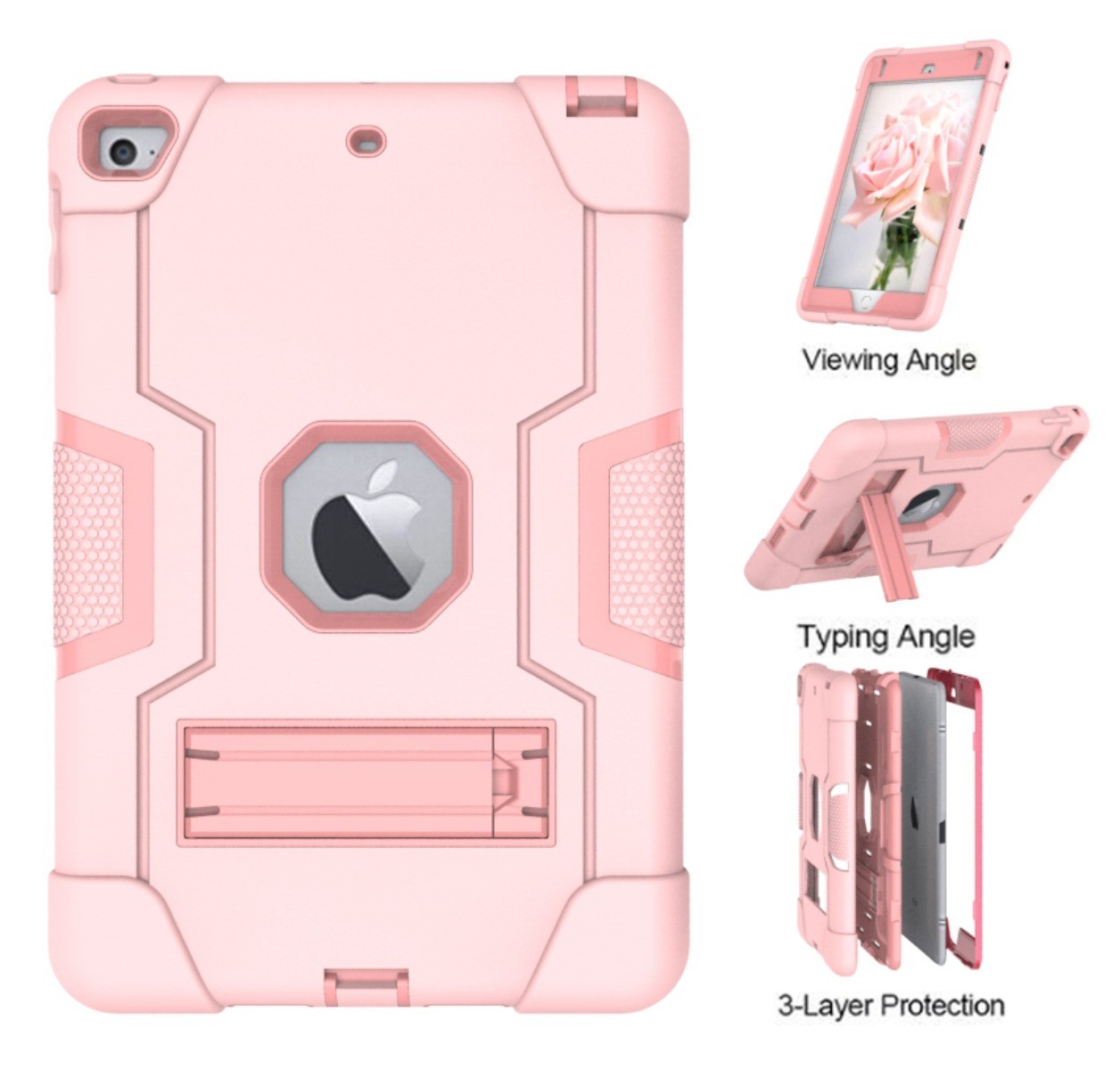 For Apple iPad Mini 1/2/3/4/5 Generation 7.9″ Heavy Duty Rugged Case Stand Cover
