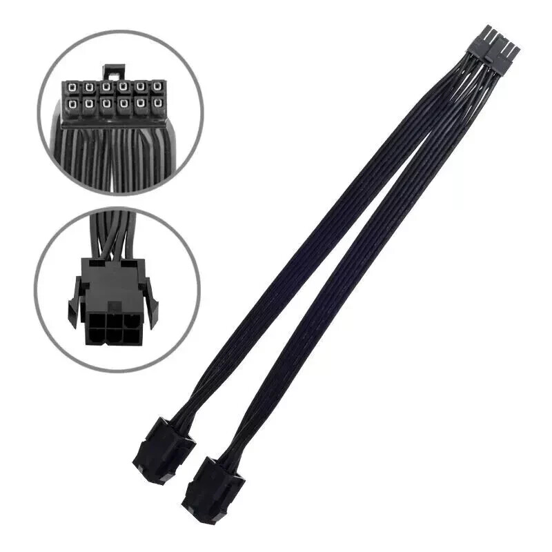 2×6 Pin to 12Pin GPU Power Adapter Cable for NVIDIA RTX 3060ti 3070 3080 3090