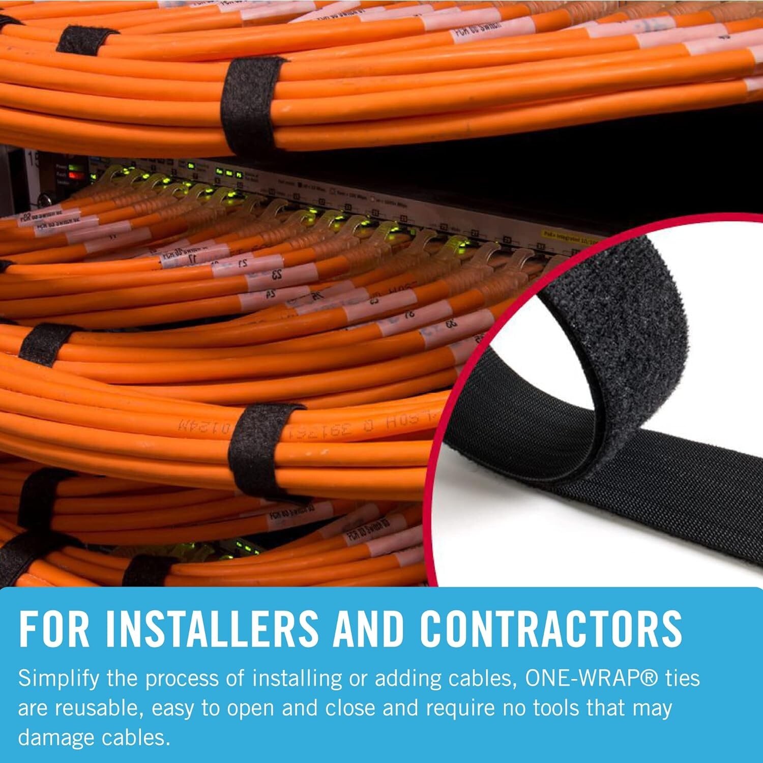 VELCRO® Brand 1.5″ One-Wrap Industrial Strength Strap Self Gripping Double Sided