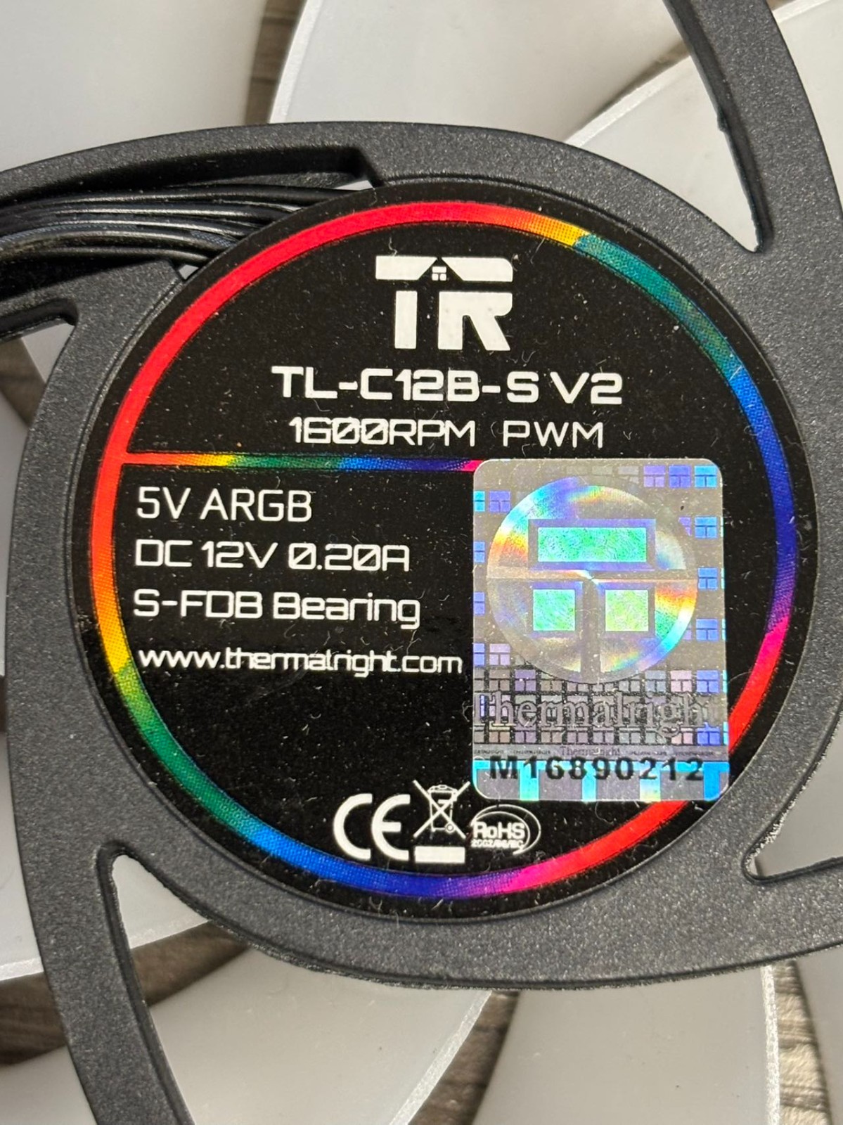Thermalright TL-C12B-S V2 120mm ARGB CPU Fan, 1500RPM, PWM, Quiet, ARGB Mirror L