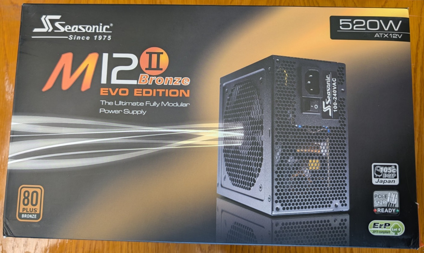 Seasonic M12 II EVO Edition 520 520W 80+ Bronze Fully Modular Power Supply