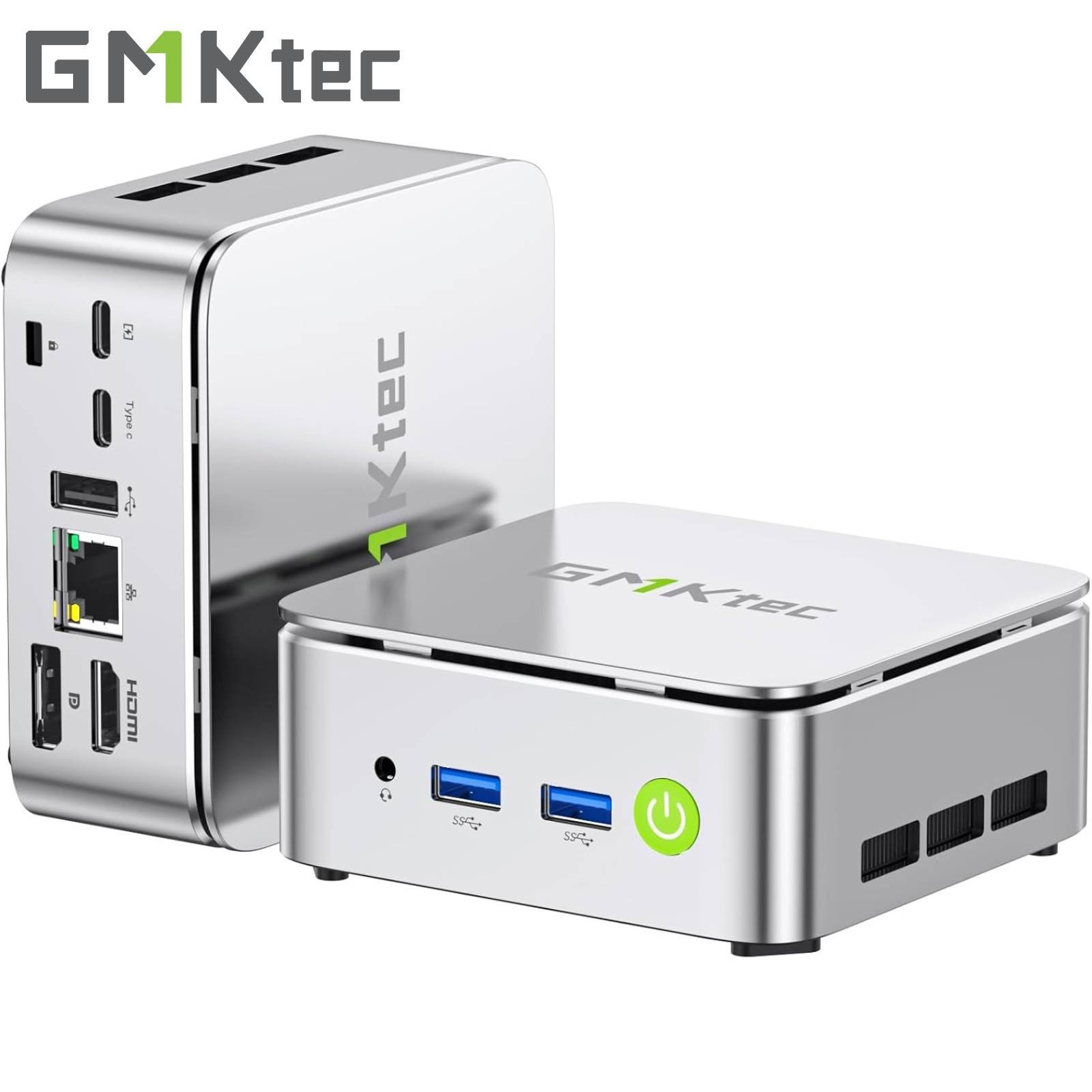 GMKtec Mini PC Ryzen 5 3500U Up to 3.7GHz 16GB RAM 256GB Office Desktop Computer