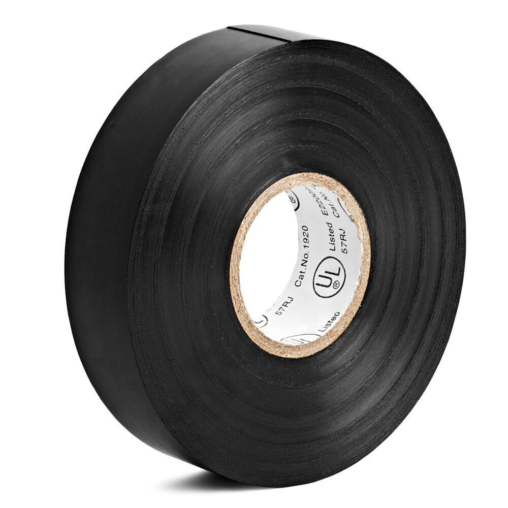 3/4″ Wide Black Insulated Tape 65 FT PVC Electrical Tape Roll Indoor Outdoor Use