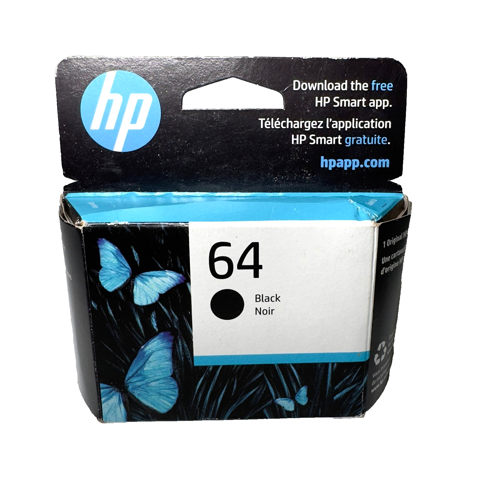 Genuine HP 64 Black Original Ink Cartridge N9J90AN EXP 03/2025 NEW