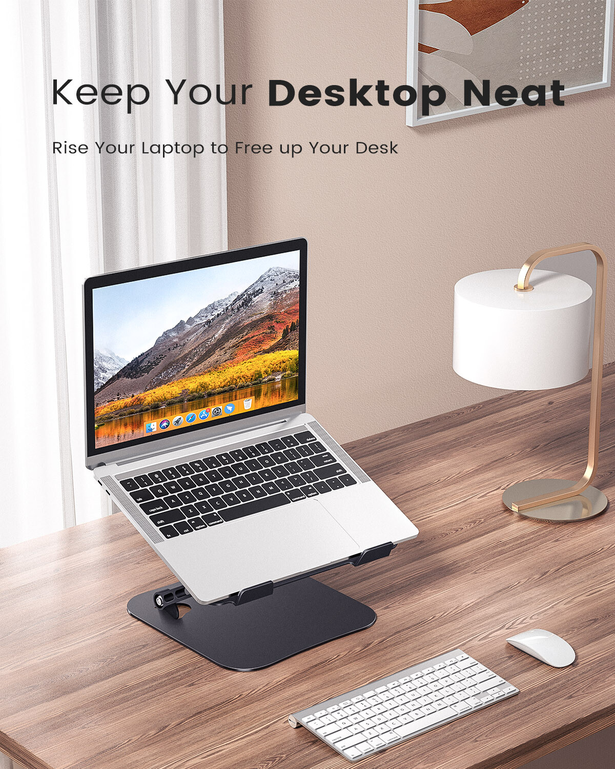 Universal Laptop Phone Stand Notebook Holder Tablet Riser Stand Adjustable Mount