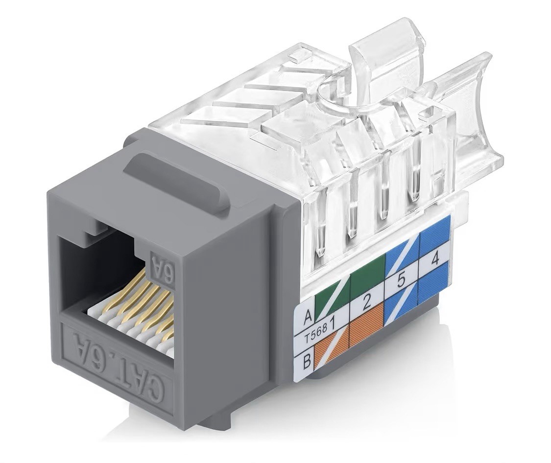 Everest Media Solutions Cat6A Keystone Jack 50-Pack Gray For Leviton