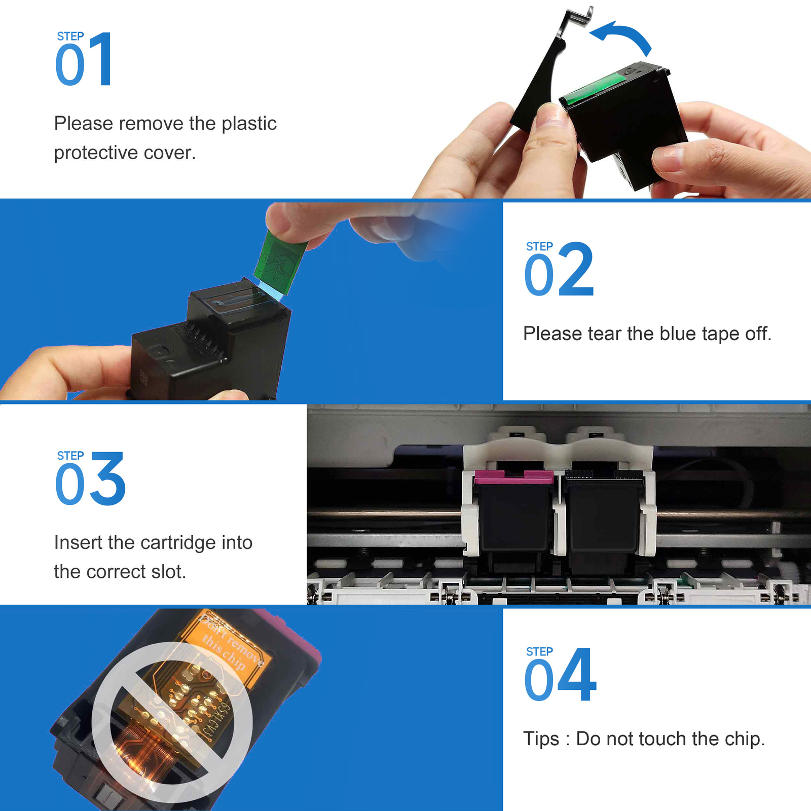 61XL 61 XL Ink Cartridges for HP 61 Ink ENVY 4500 4501 4502 5530 5531 5535 5539