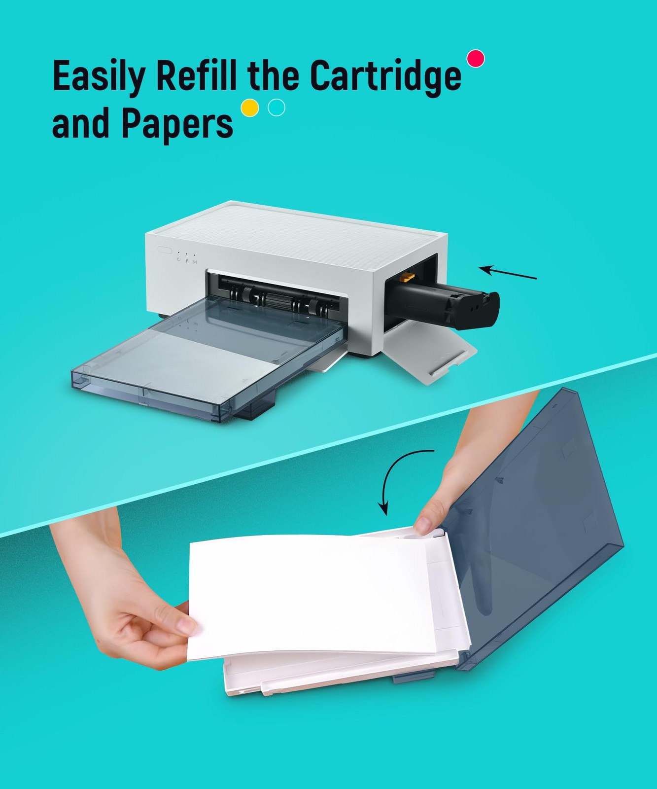 For Liene Amber M100/M200/M110/M210 4×6 Photo Printer 80 Sheets Photo Paper
