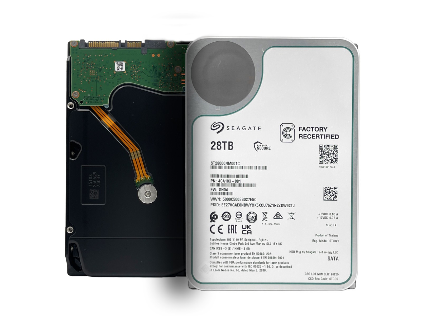 Seagate ST28000NM001C 28TB 256MB 7200RPM 3.5″ SATA 6.0Gb/s Enterprise Hard Drive