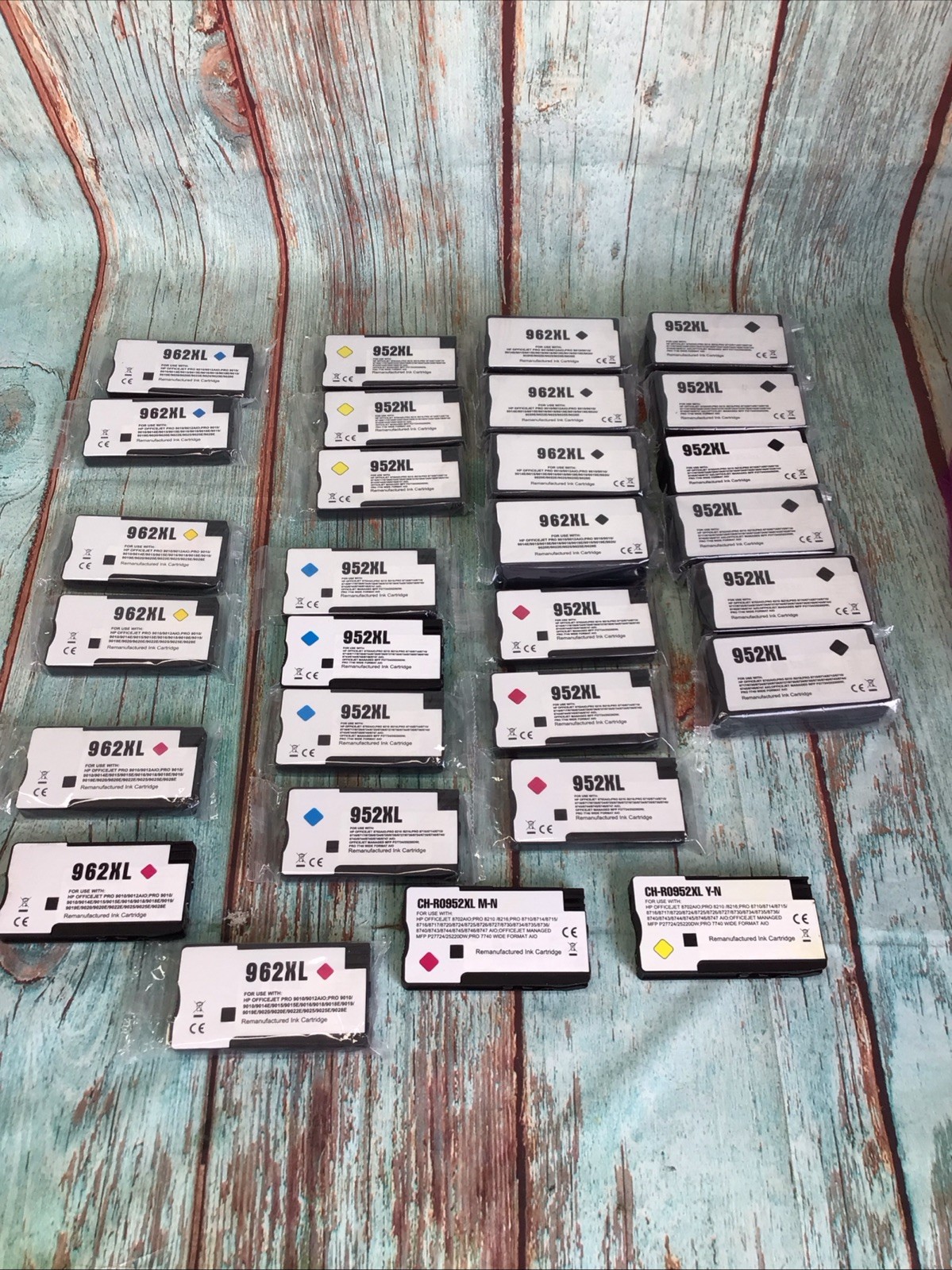 Lot of ink cartridges , Sealed. 962XL & 952XL RED YELLOW BLUE AND BLACK.