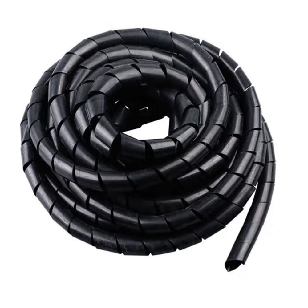 Spiral Cable Wrap – 20 Ft Management Sleeve 1/2 Inch-20Ft, Black