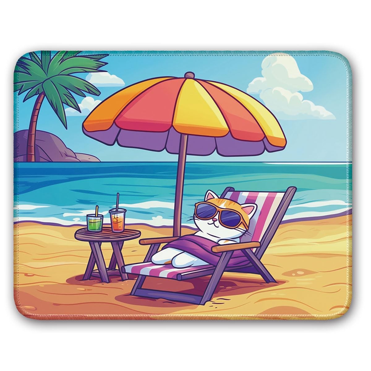 Flodirise Non-Slip Mouse Pad Gaming 26x21cm / 10×8 Inch, Cat 13