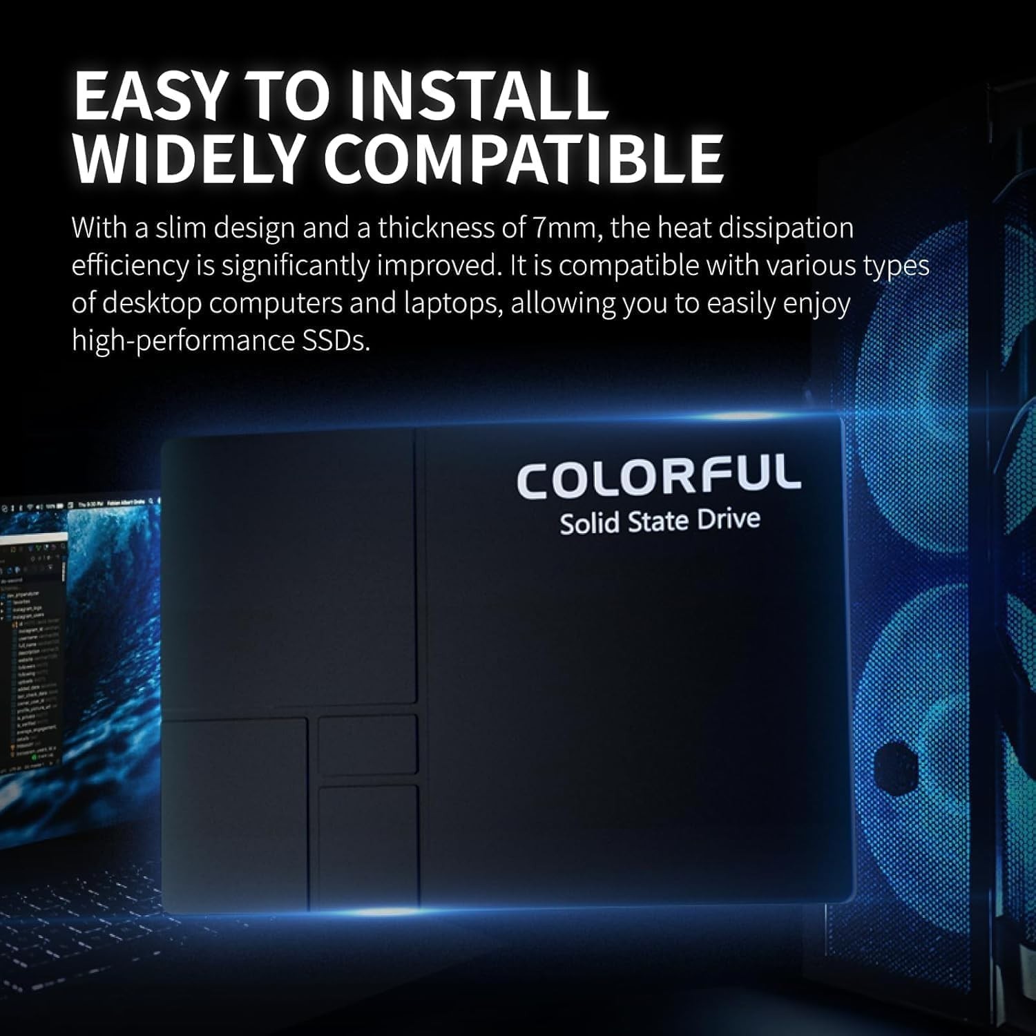 480GB SSD,SSD 480GB,2.5 SATA III Internal – 500MB/s Read, 450MB/s Write with …