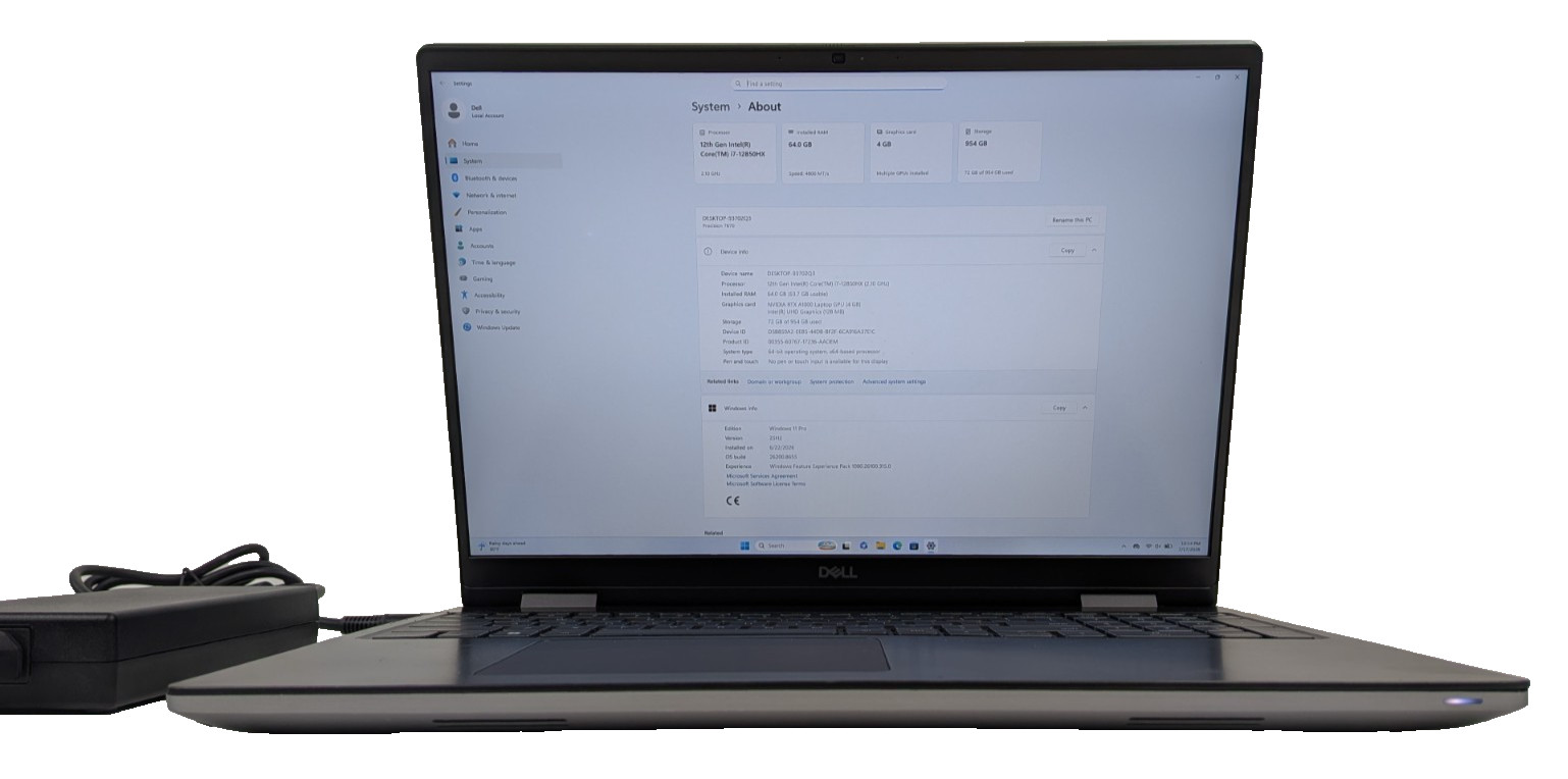Dell Precision 7670 16 Core i7 64GB DDR5 1TB SSD RTX A1000 4GB GDDR6 W11 Grade B