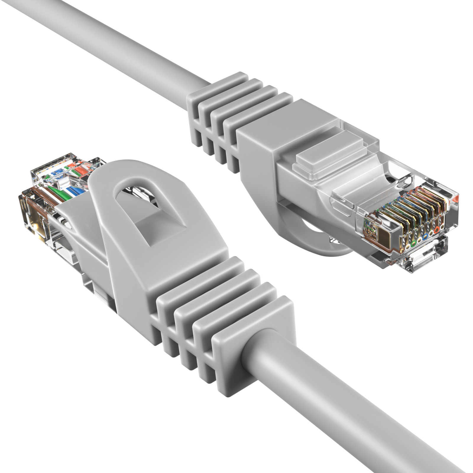 Cat5e Gray Patch Cord Network Cable Ethernet LAN RJ45 UTP 25FT – 200FT Multi LOT