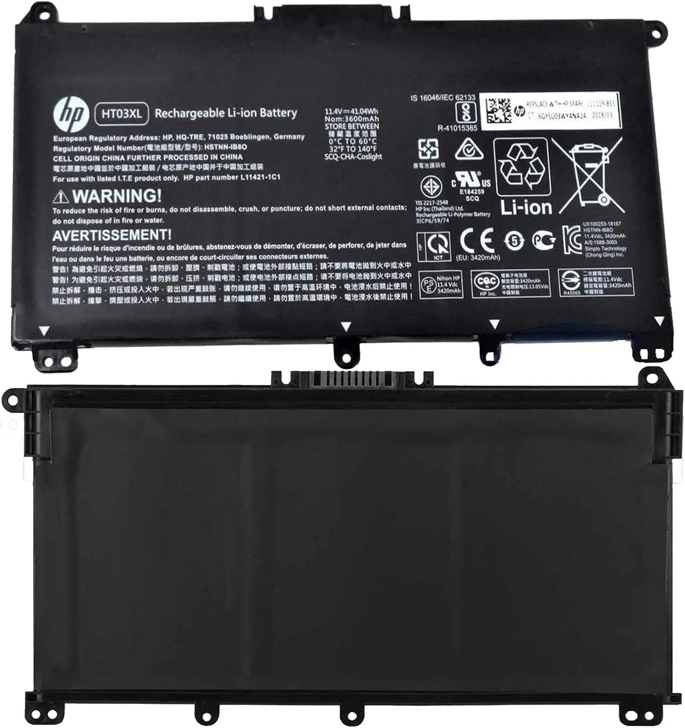 Genuine 41.9Wh HT03XL Battery For HP Pavilion 15-DW0000 15-DW1000 15-DW2000 NEW
