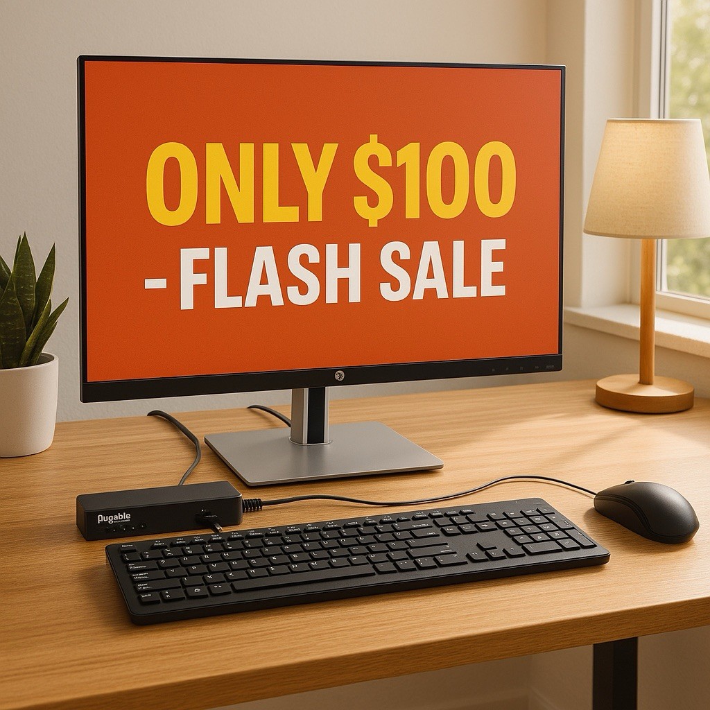 💻 HP EliteDisplay 23″ Monitor + Dock + Keyboard/Mouse – Great Deal!-$100