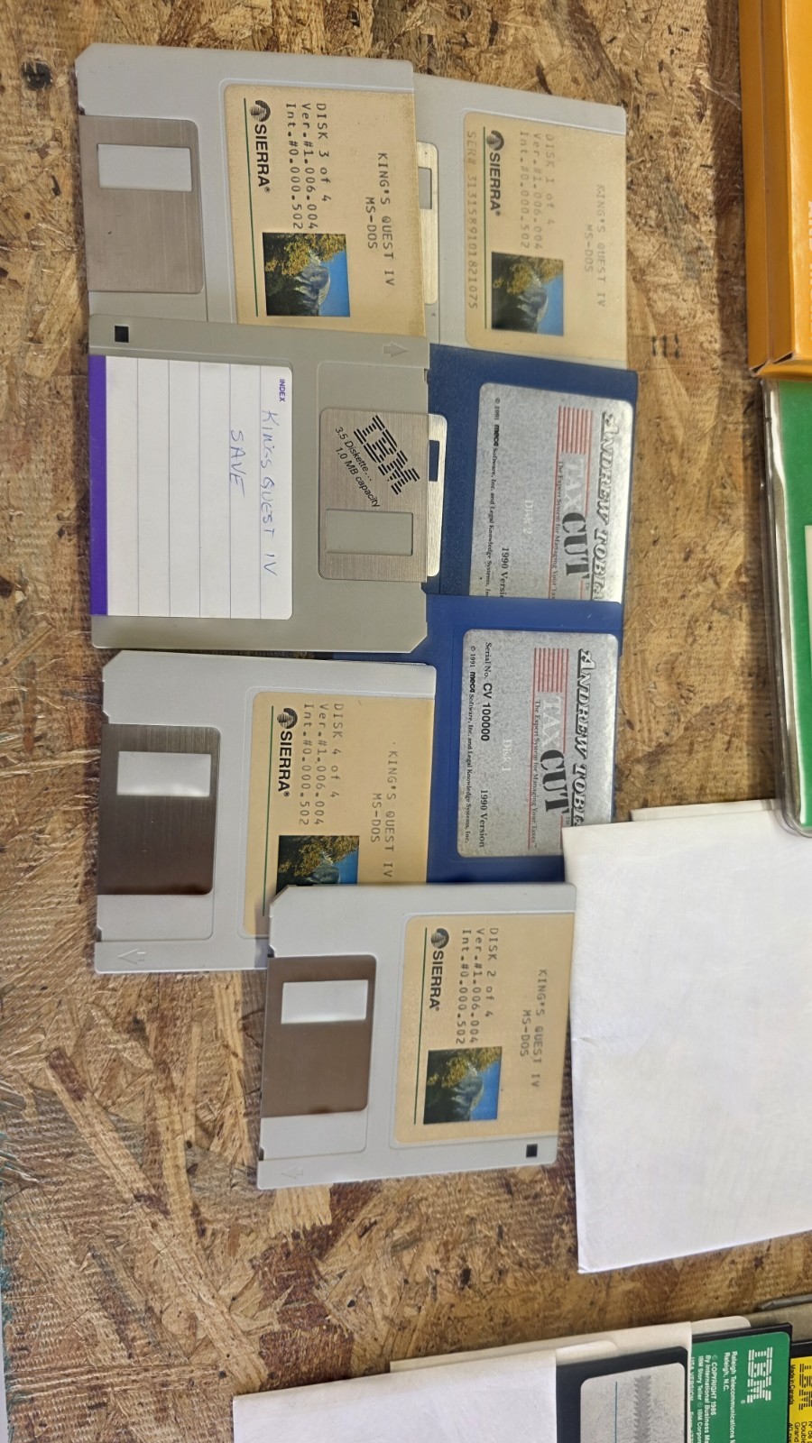Lot of Vintage 5.25 Floppy Disks IBM PC Software Untested ESTATE FIND