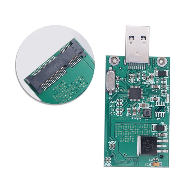 Compactly mSATA to USB3.0 Converters for 200Mb/s Fast Data Transfer ASM225 Chip