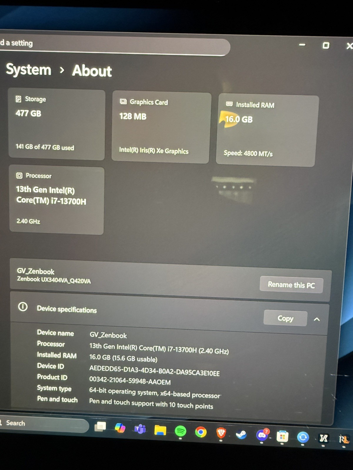 ASUS Zenbook 14.5″ Touch (512GB SSD, Intel Core i7 13th Gen., 2.40 GHz, 16GB RAM