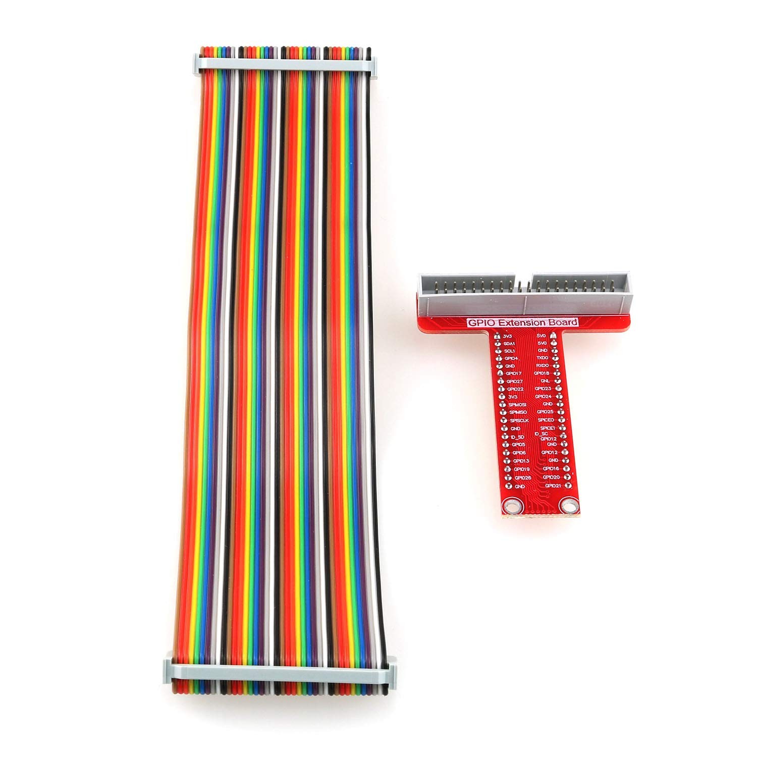 RPi GPIO Breakout Expansion Board with 21cm 40Pin GPIO Flat Ribbon Cable