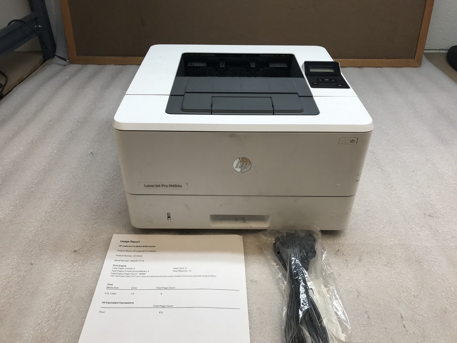 HP Laserjet Pro M404n W1A52A Monochrome Desktop Printer – No Toner Read Desc