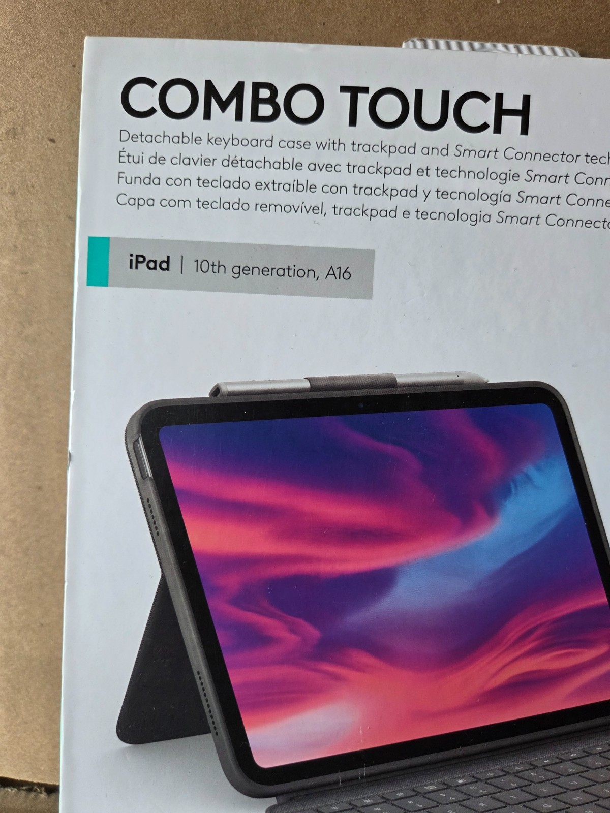 Logitech Combo Touch Detachable Keyboard Case for iPad 10th Gen and A16 Gray