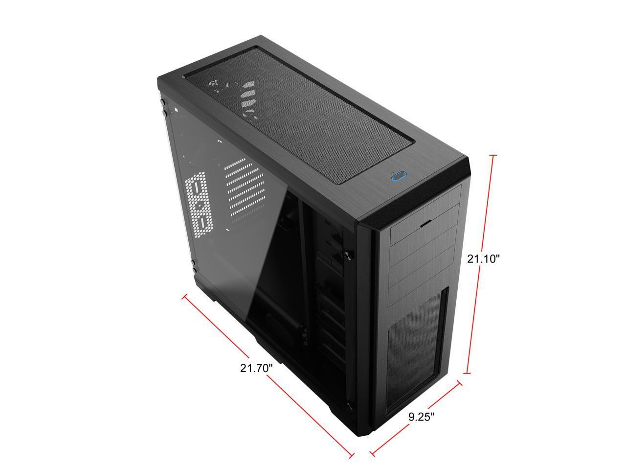 Phanteks Enthoo Pro TG PH-ES614PTG_BK Integrated RGB lighting Tempered Glass Sid