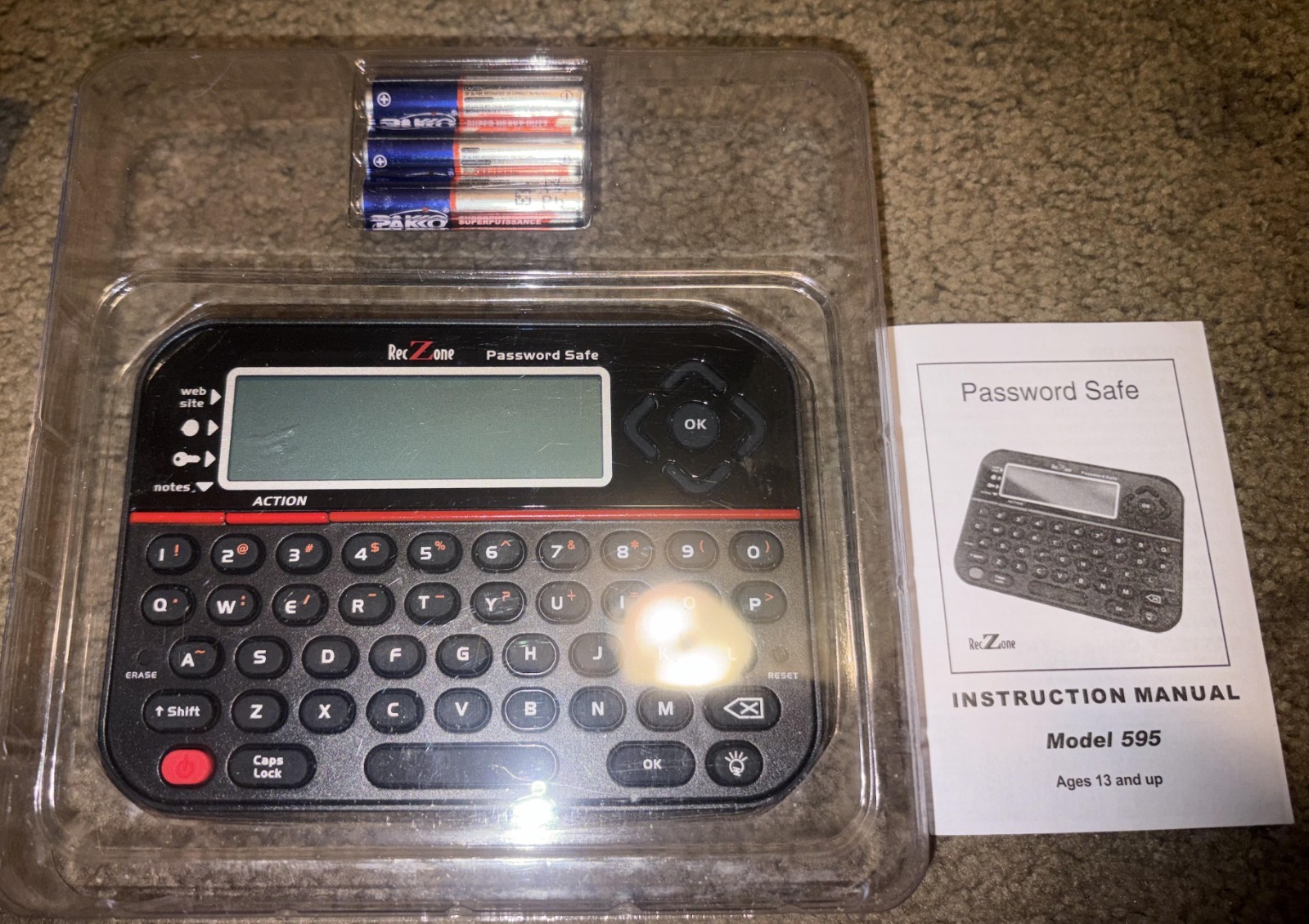 Likely Unused – RecZone Password Safe Safely Store Passwords #595 – Free Shippin