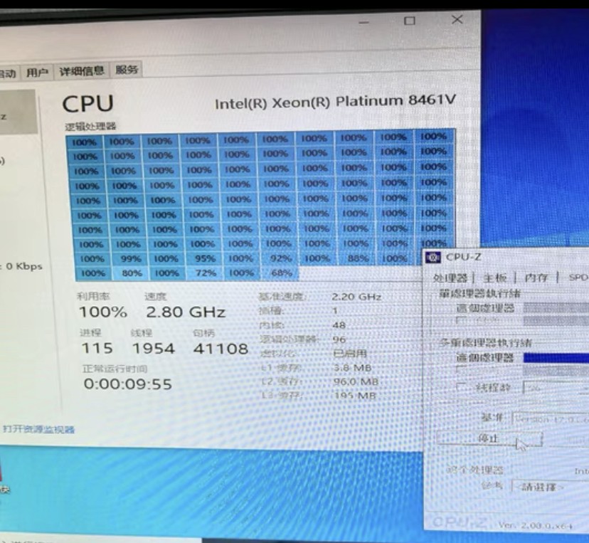 Intel Xeon Platinum 8461V Server CPU Processor LGA4677 3.5GHZ 48 Core 96 Threads