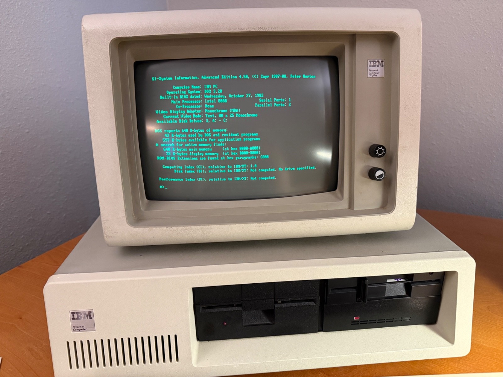 Vintage IBM 5150 Computer – 640KB – 20MB HDD – Excellent Working!