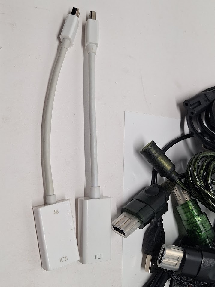 Lot of 60 Assorted Cables and Small Electronics