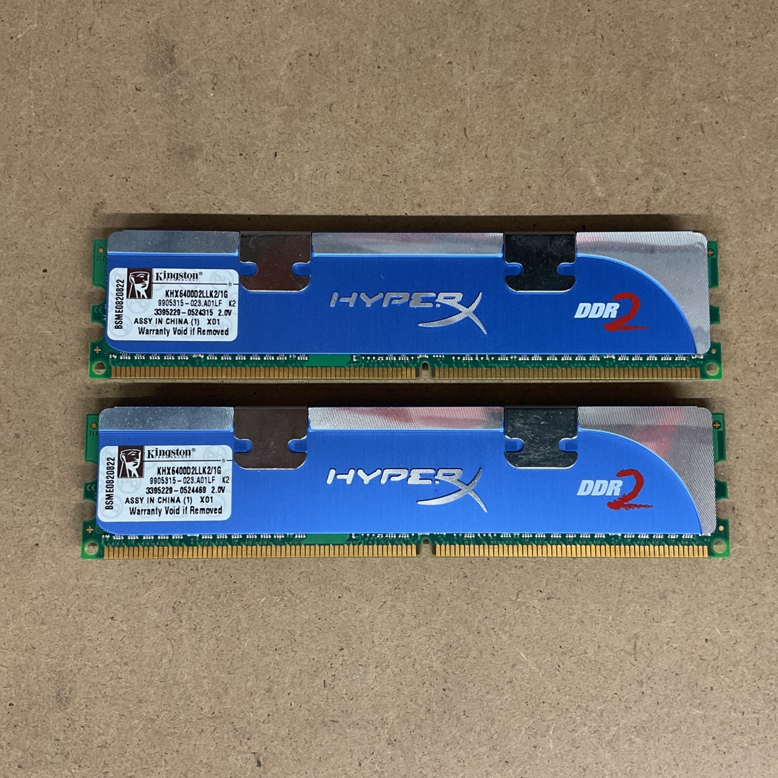 Kingston HyperX Laptop Desktop Memory RAM DDR2 KHX6400D2LLK2/1G – Lot Of 2