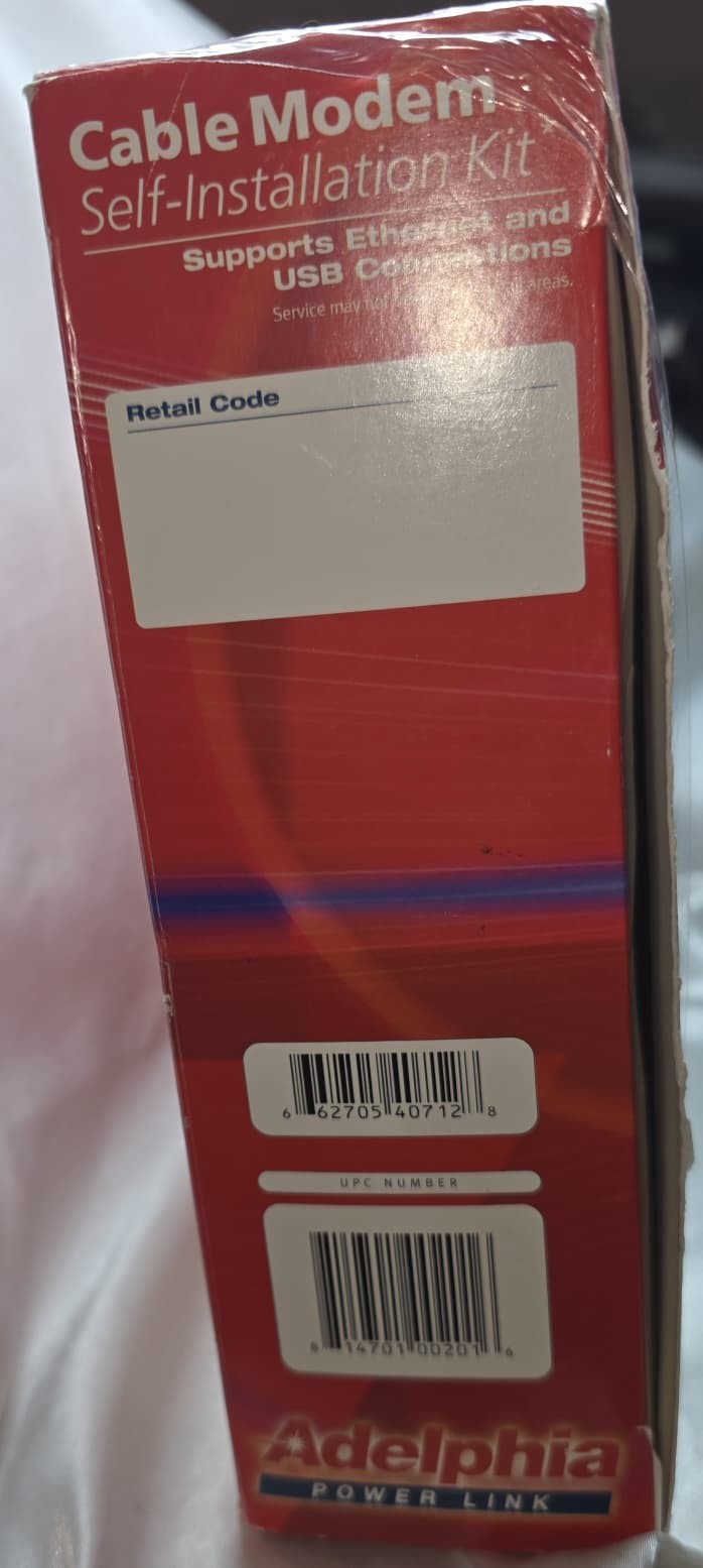 Adelphia Power Link Cable Modem Self-Installation Kit – Collector’s Item RARE H2