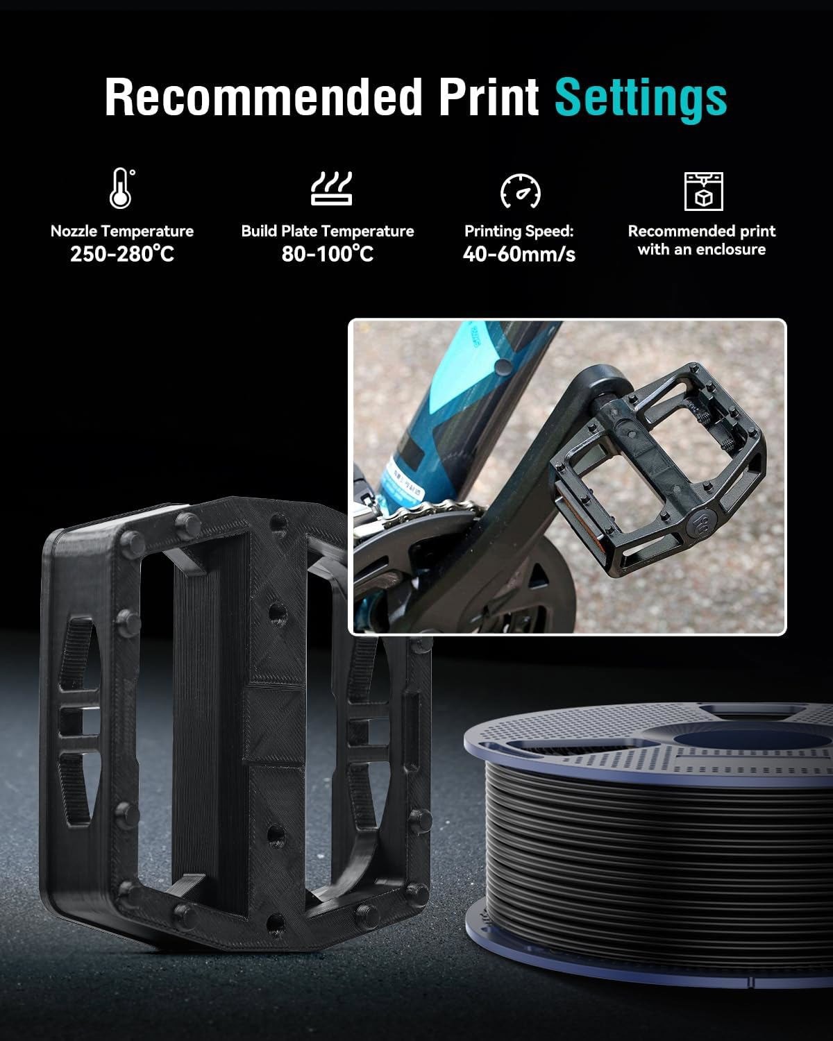 SUNLU 5x1KG PLA/PLA+2.0/SILK/PETG/ABS/TPU 3D Printer Filament 1.75mm 1KG/Spool
