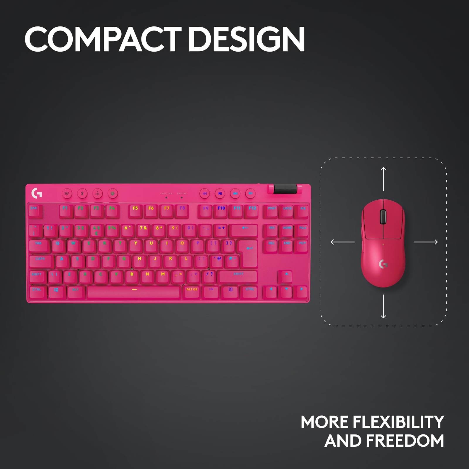 Logitech PRO X TKL LIGHTSPEED Wireless Mechanical Tactile Switch Gaming Keyboard
