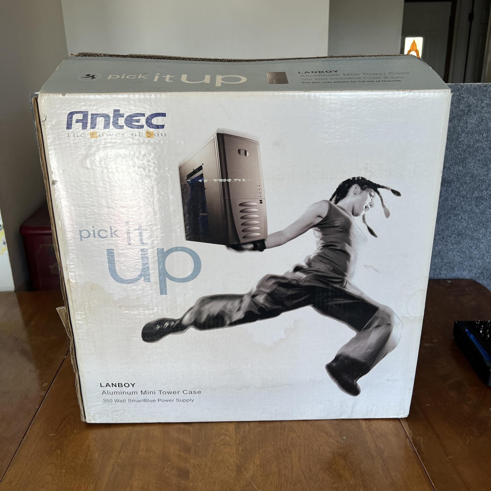 Antec LANBOY Silver Aluminum Mini Tower ATX Case Window USB Audio Box Retro PC