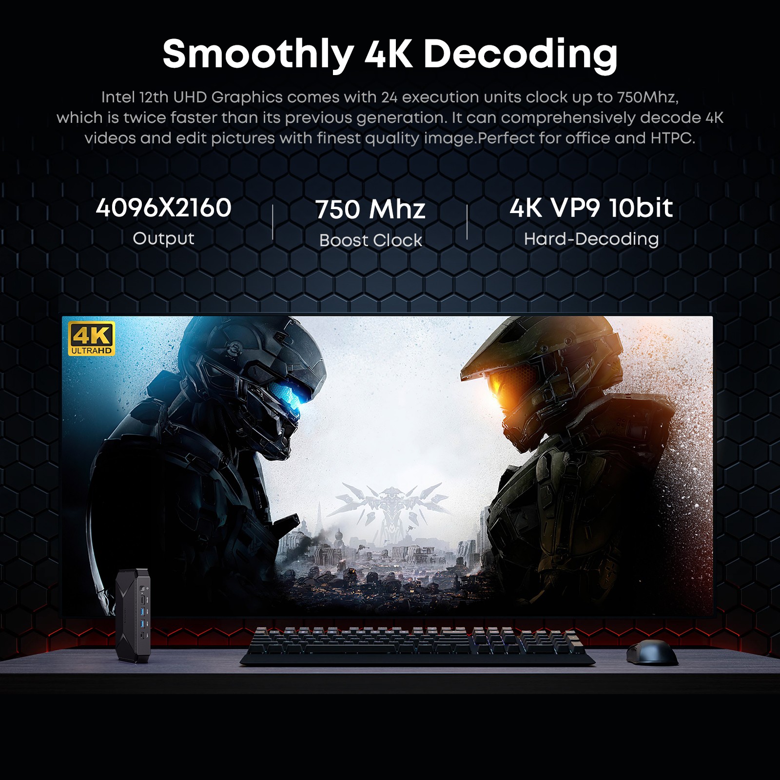 CHUWI MINI PC HEROBOX Intel N100 256GB SSD 8GB RAM Windows 11 Desktop Computer