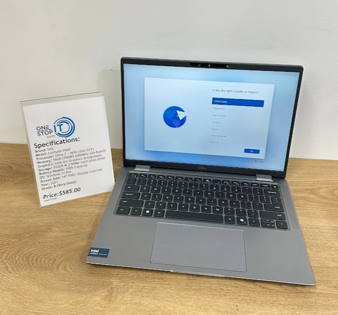 Dell Latitude 7450 Ultra 7 165H 16GB LPDDR5, Intel Arc Graphics, 512GB SSD 2021