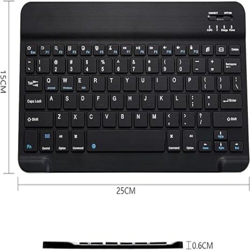 Ultra-Slim Bluetooth Keyboard Apple iPad iPhone iOS 13 and Above Samsung Tablet