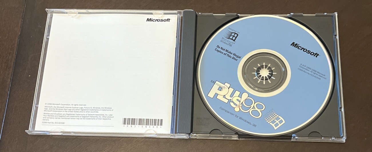 Microsoft Plus! 98 Companion For Windows 98 CD-ROM With Original Box