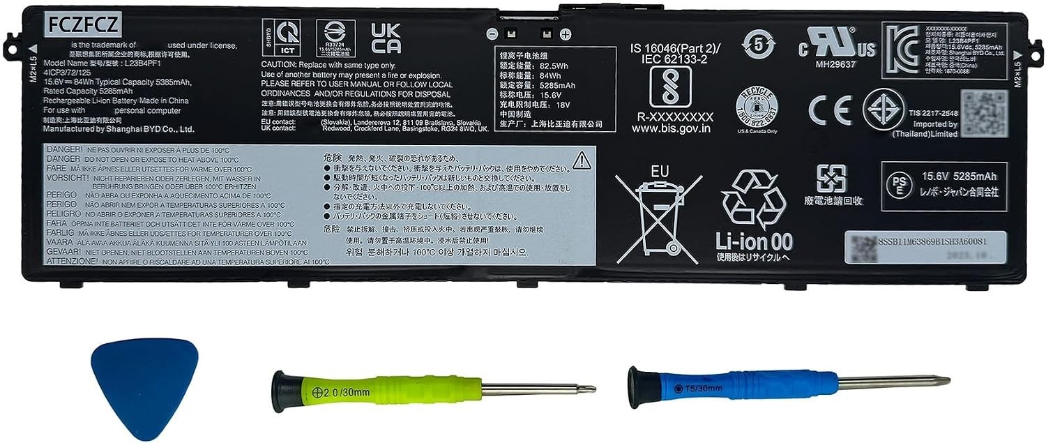 L23D3PE1 LENOVO BATTERY 3CELL 11.31V 57WH IDEAPAD 5 2-IN-1 16AHP9 “GRADE A”