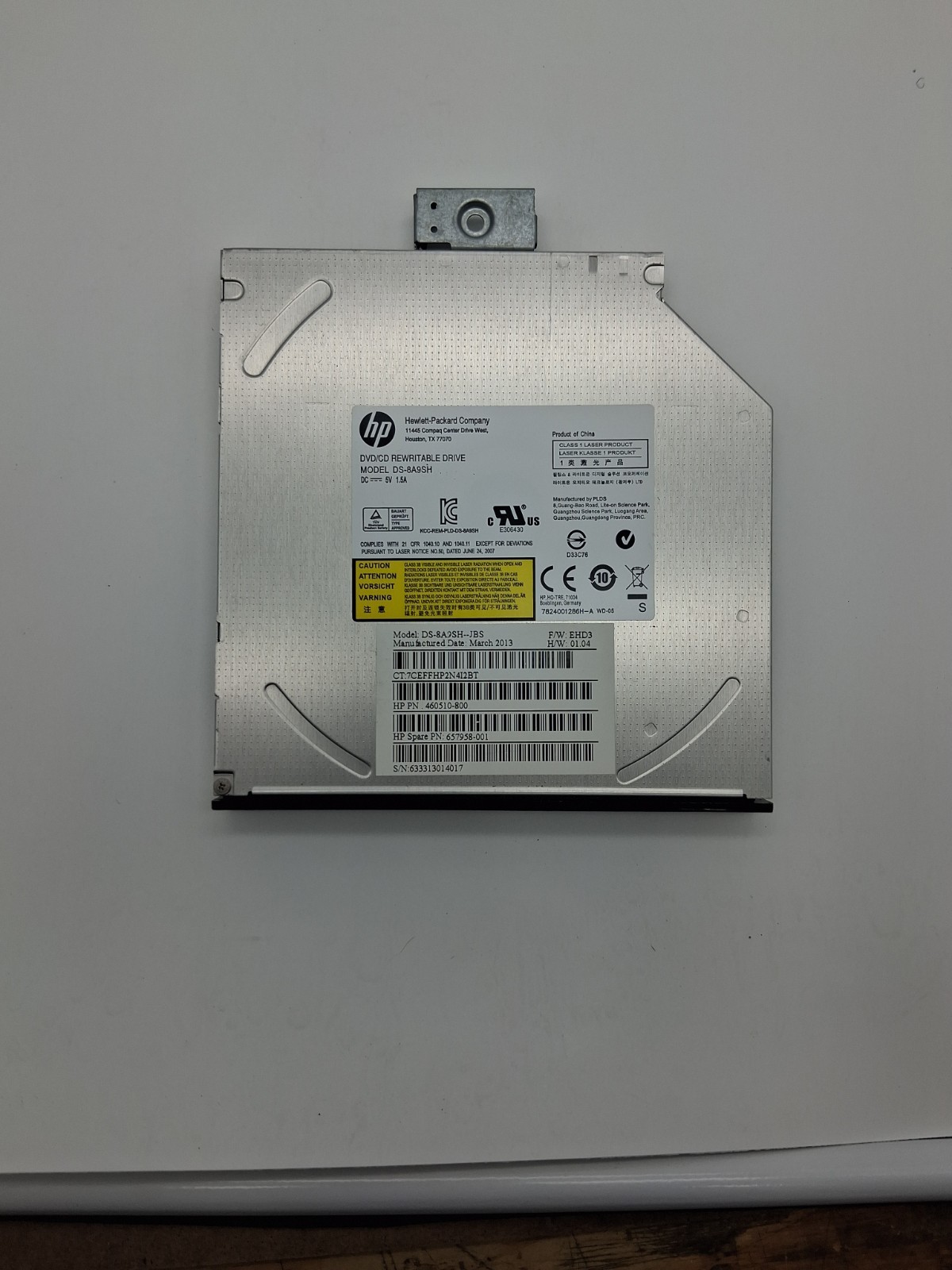 DVD/CD RW Drive DS-8A9SH 8x Dual Layer reader/writable