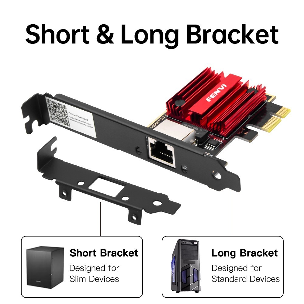 RTL8125 2.5G PCI-E Network Card Gigabit Ethernet Adapter RJ45 Port Low Latency