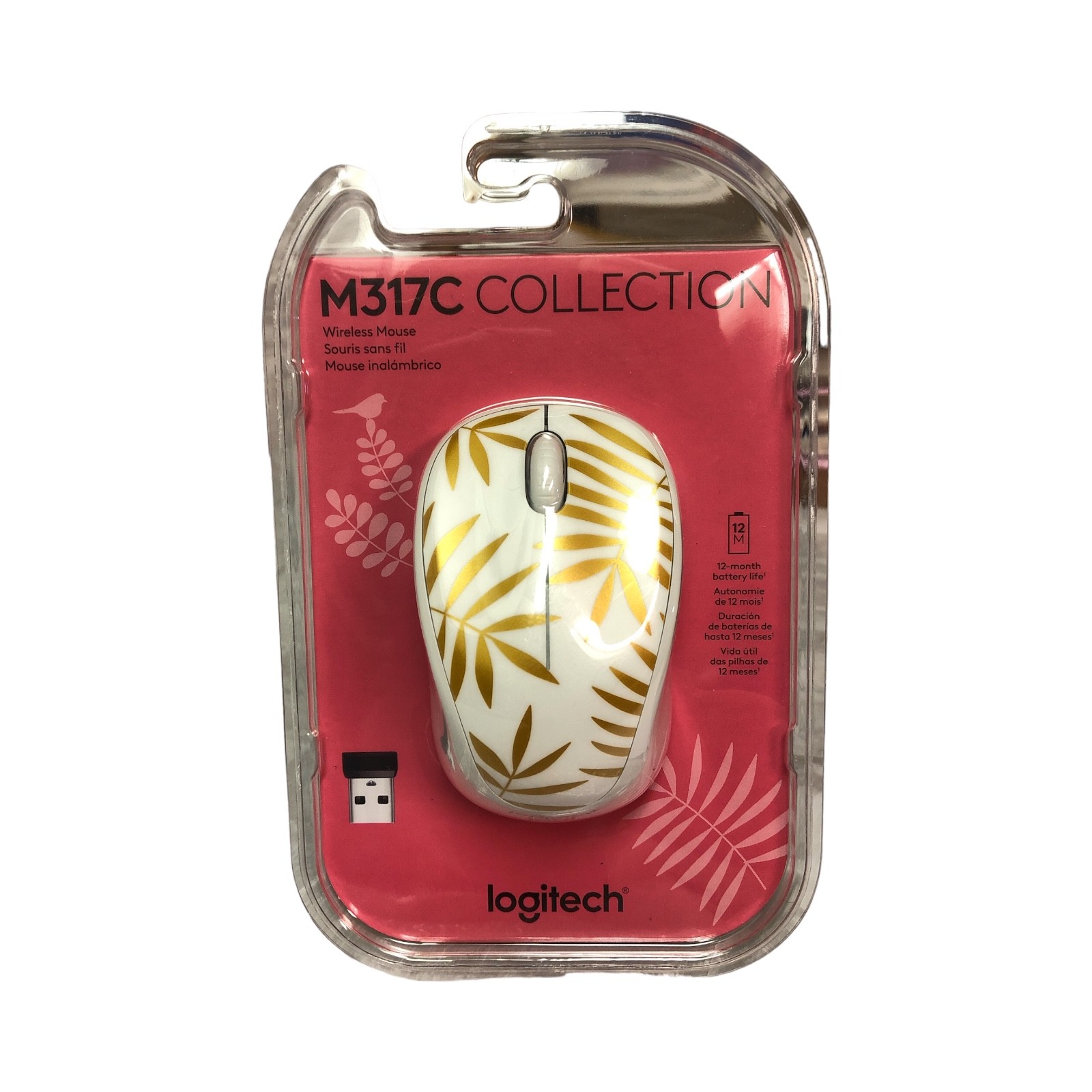 Logitech M317C Design Collection Limited Edition Wireless Mouse (Bamboo Dream)
