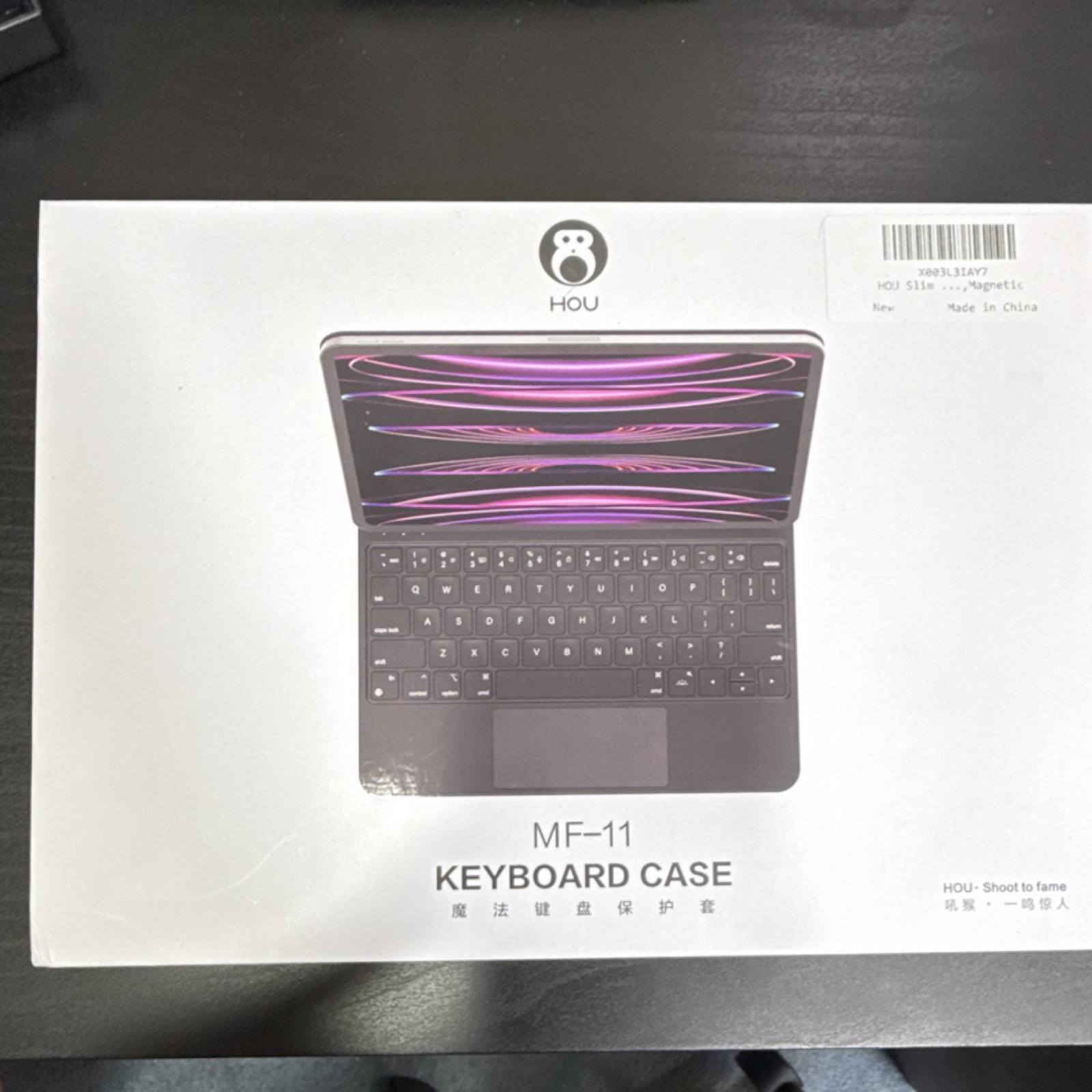 HOU MF-11 Keyboard Folio Case for iPad Pro 11″ Magnetic Black Synthetic Leather