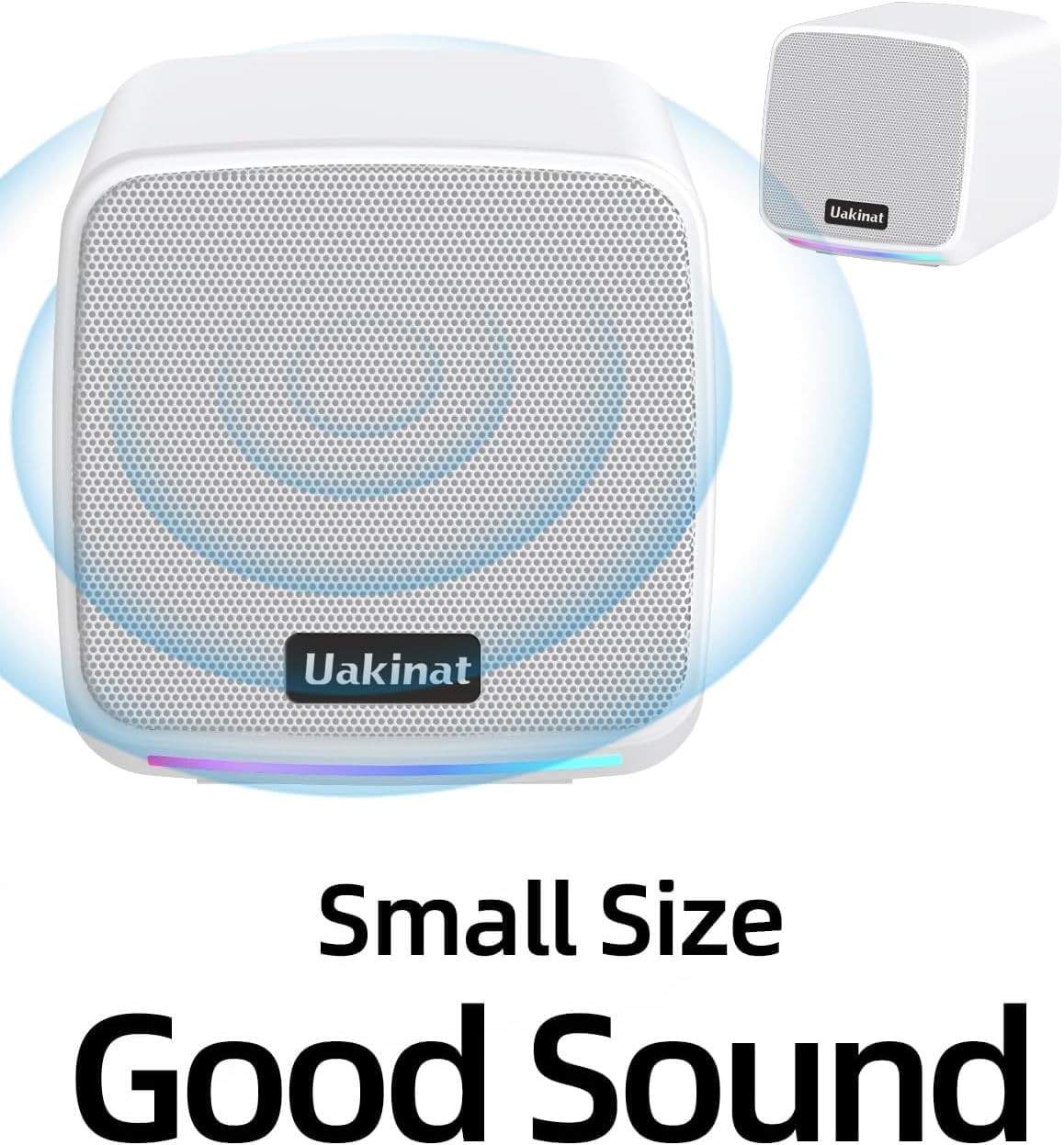 White USB Computer Speakers Desktop PC Laptop Tablet Phone 3.5mm Aux