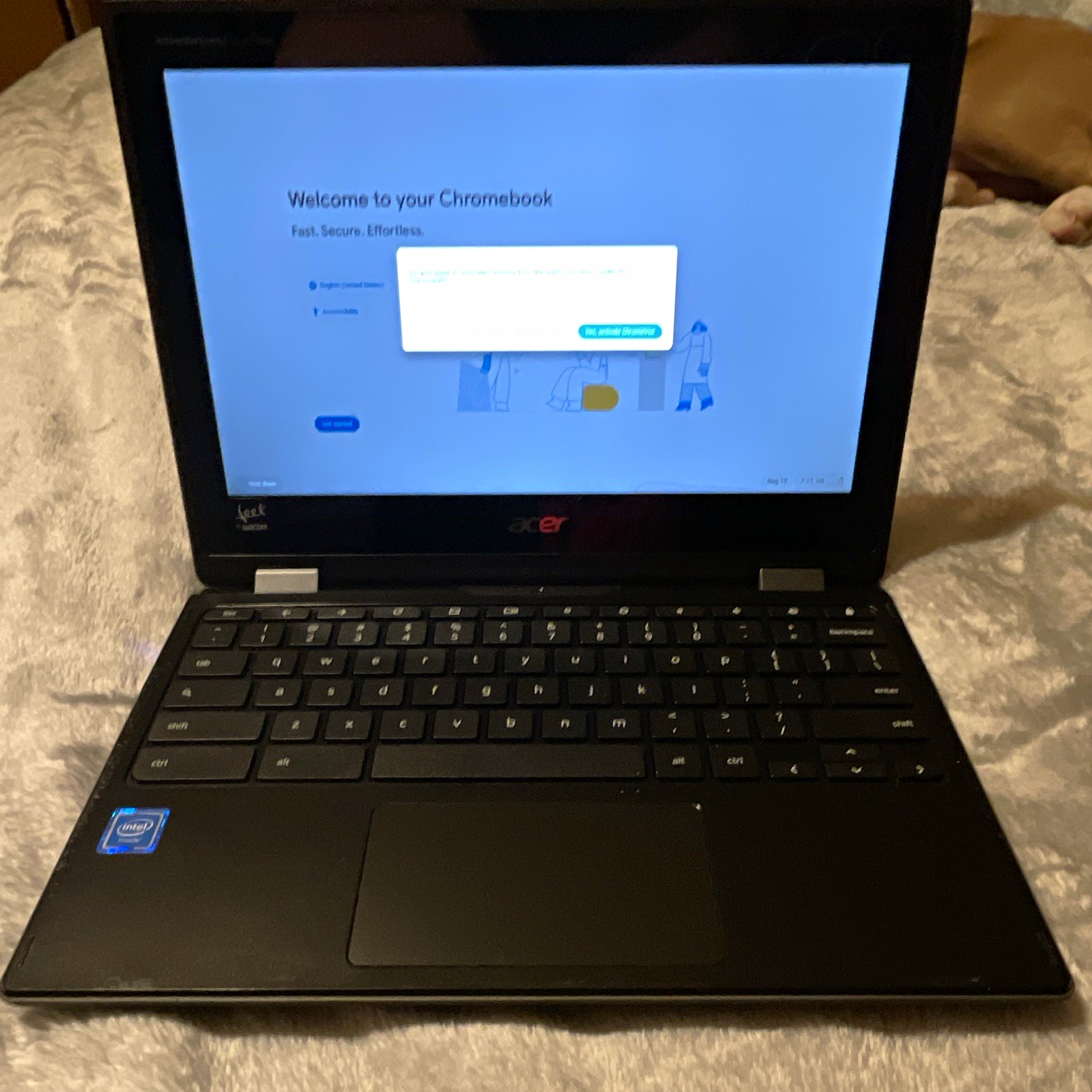 Acer Chromebook 11.6in Intel Celeron Chrome OS Laptop Black w/ Charger