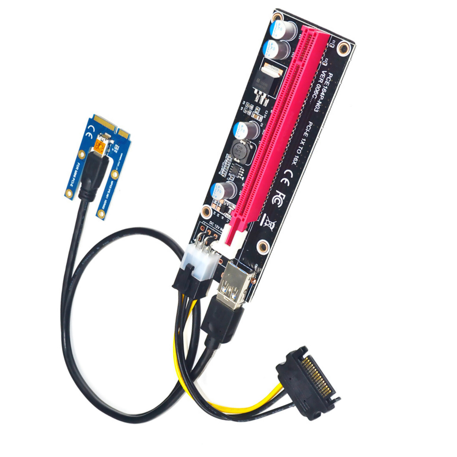 Mini PCIe to PCI express 16X Riser For Laptop External Card EXP GDC BTC Miner C